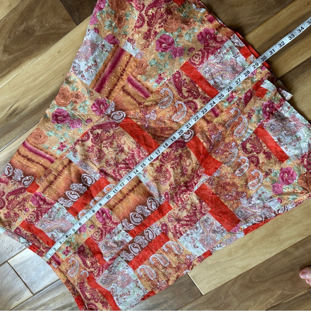 Christopher & Banks Colorful Patchwork A-Line Skirt - Picture 10 of 10